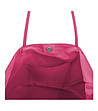 Розова дамска чанта със златист надпис-2 снимка