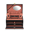 Черна кутия за бижута със златисти елементи и дръжка Mex-2 снимка