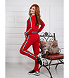 Червен дамски спортно-елегантен комплект -1 снимка