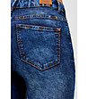 Дамски сини дънки с памук-3 снимка