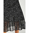 Черна пола с контрастен принт Ava-3 снимка