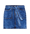 Синя памучна дънкова пола-3 снимка