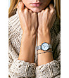 Сребрист дамски комплект от часовник и гривна Capsule-2 снимка