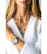 Дамски комплект в розовозлатисто от часовник и гривна Classique -2 снимка