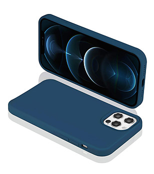 Силиконов калъф в синьо за iPhone 12 Pro Max снимка