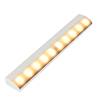 Правоъгълна LED лампа със сензор на движение в бяло снимка