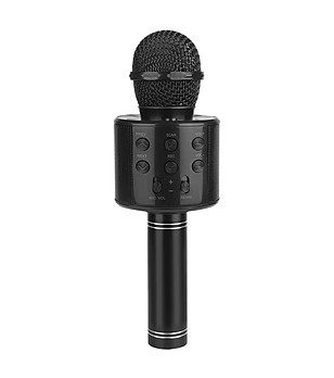 Безжичен микрофон с Bluetooth в черно снимка