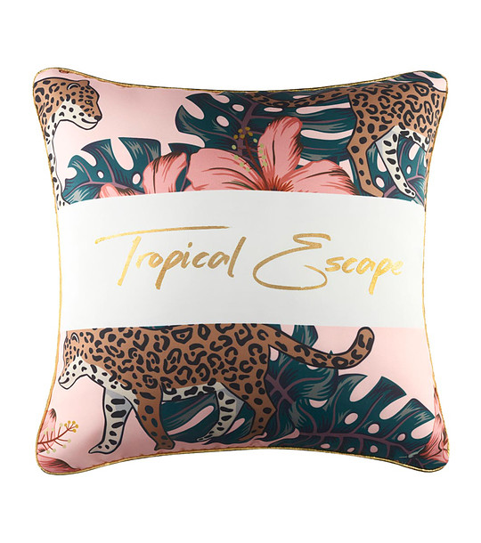 Калъфка за декоративна възглавница с принт Tropical Escape снимка