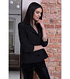 Елегантно черно сако със 7/8 ръкави-0 снимка