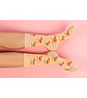 Дамски комплект от четири чифта чорапи в бежово, кафяво и розово-2 снимка