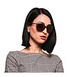 Дамски слънчеви очила тип котешко око в кафяво Lucille-1 снимка