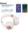 Безжични Bluetooth слушалки в бяло и златисто-2 снимка