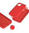 Силиконов калъф в червено за iPhone 12 Mini-3 снимка