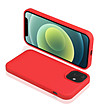 Силиконов калъф в червено за iPhone 12-0 снимка