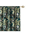 Тъмнозелена завеса с флорален принт Harmony 140х250 см-1 снимка