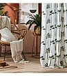 Бяла завеса с принт Palms 140х250 см-2 снимка