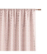 Розова завеса със златист принт Glammy 140х250 см-1 снимка