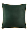 Тъмнозелена калъфка за декоративна възглавница със златист кант Unique -0 снимка