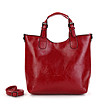 Дамска червена чанта с несесер Carla-1 снимка