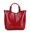Дамска червена чанта с несесер Carla-4 снимка