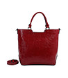 Дамска чанта от еко кожа в червено Katie-2 снимка