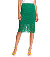 Тъмнозелена дантелена пола с памук Cloe-0 снимка