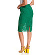 Зелена дантелена пола с памук Cloe-1 снимка