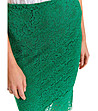 Тъмнозелена дантелена пола с памук Cloe-3 снимка