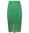 Тъмнозелена дантелена пола с памук Cloe-4 снимка