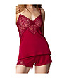 Дамска пижама в нюанс на бургунд Chantal-2 снимка