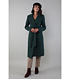 Дълго дамско палто в тъмнозелено Izara-0 снимка