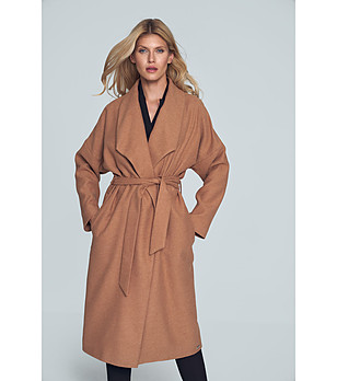 Дамско палто в бежово Ciara снимка