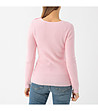 Дамски пуловер в розово от кашмир и коприна Julia-1 снимка