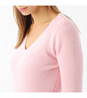 Дамски пуловер в розово от кашмир и коприна Julia-2 снимка