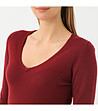 Дамски пуловер в бордо Ramona-2 снимка