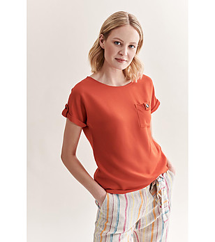 Оранжева дамска блуза Borena снимка