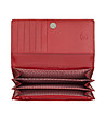 Червен голям дамски портфейл от естествена кожа Deena-1 снимка