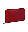 Дамски кожен портфейл в червено Ginette-2 снимка