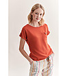 Оранжева дамска блуза Borena-0 снимка