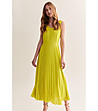 Дълга рокля в цвят лимон Aranza-0 снимка