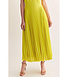 Дълга рокля в цвят лимон Aranza-4 снимка