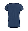 Дамска тениска с памук в цвят индиго Cleta-1 снимка