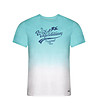 Мъжка тениска с омбре ефект в бяло и синьо с памук Gang-0 снимка