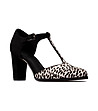 Дамски обувки в черно и бяло с леопардов принтKaylin-2 снимка