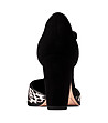 Дамски обувки в черно и бяло с леопардов принтKaylin-4 снимка