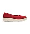 Червени дамски обувки от естествен велур Un Balsa -0 снимка