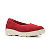 Червени дамски обувки от естествен велур Un Balsa -2 снимка