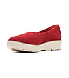 Червени дамски обувки от естествен велур Un Balsa-3 снимка