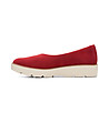 Червени дамски обувки от естествен велур Un Balsa-4 снимка