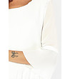 Стилна дамска блуза солей в цвят екрю-3 снимка